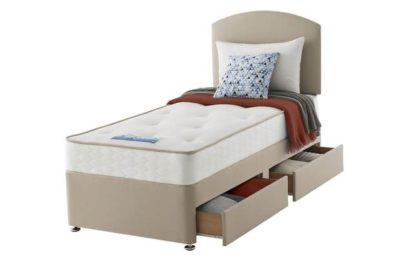 Sealy Revital Tufted Backcare Edge Single 2 Drw Divan Bed Sealy Revital Tufted Backcare Edge Single 2 Drw Divan Bed